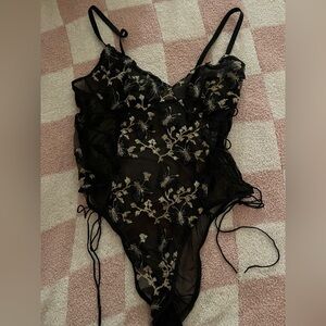 Bodysuit with Butterfly Appliqué